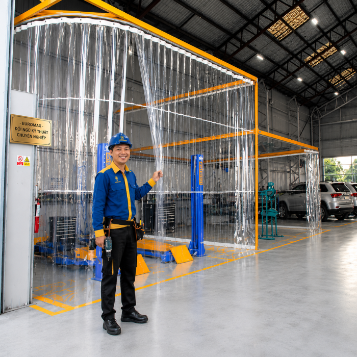 RÈM NHỰA KÉO XẾP