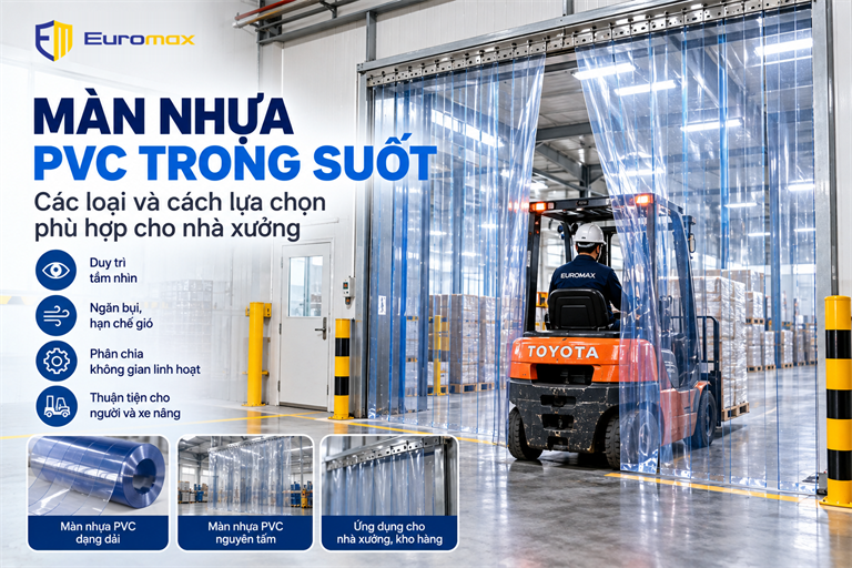 Màn nhựa PVC trong suốt: Các loại và cách lựa chọn phù hợp cho nhà xưởng