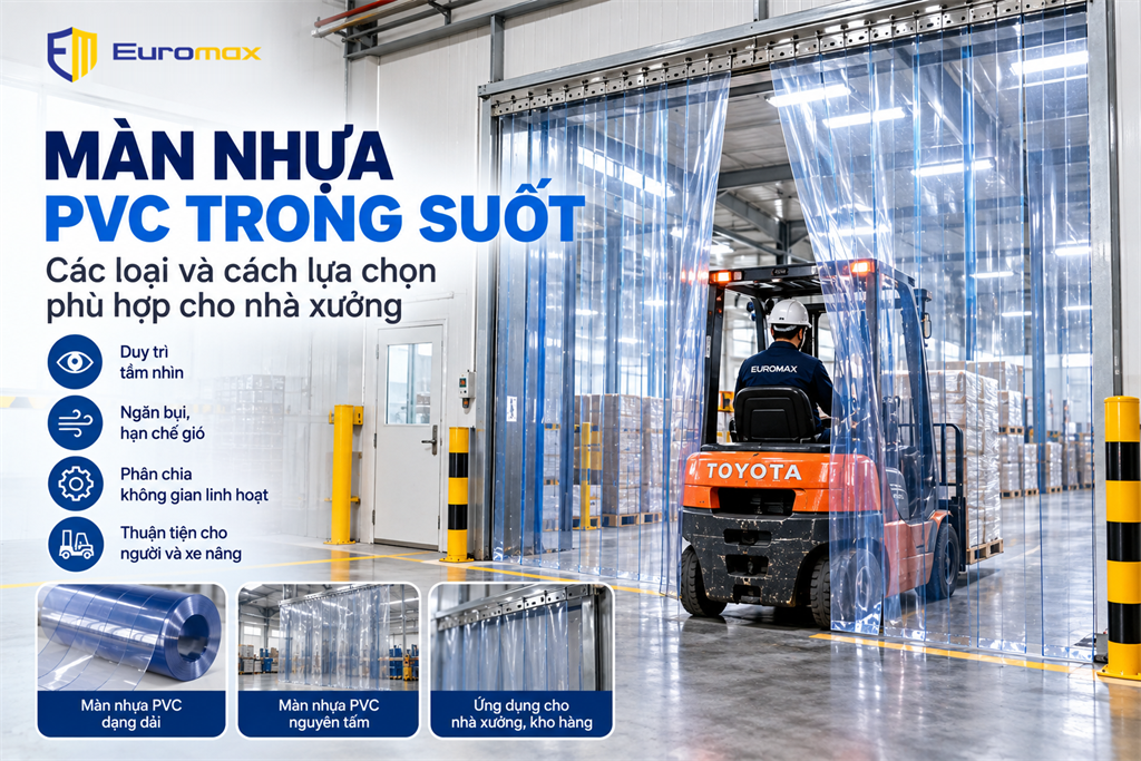 Màn nhựa PVC trong suốt cho nhà xưởng